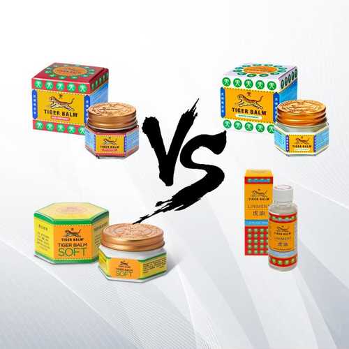 Tiger Balm Red vs White vs Thrilling Spoiler